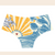 Monokini  / Culotte CALYPSO "Reunion Island"